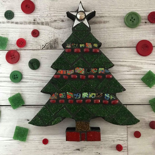 Mosaic Christmas Tree evening 8.12 » Rachel Shilston