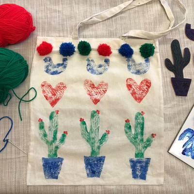 printed tote